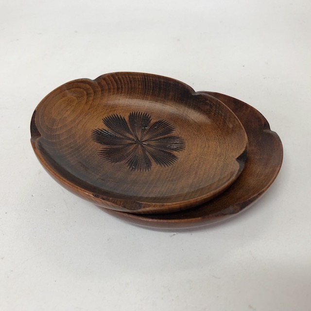 PLATE, Tiki Carved Saucer